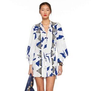 Diane Von Furstenberg sliced triangle silk dress
